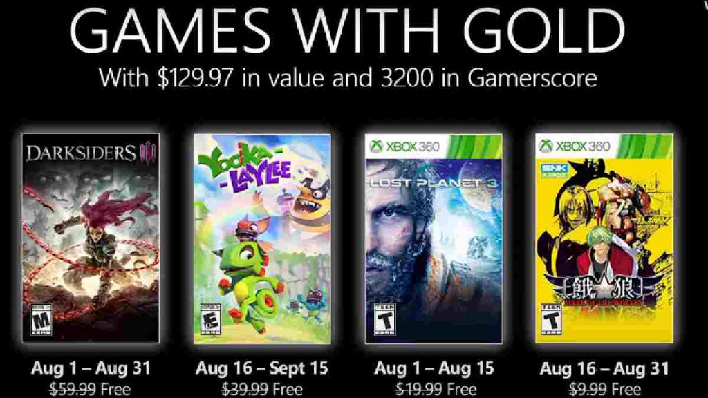 games with gold agosto 2021