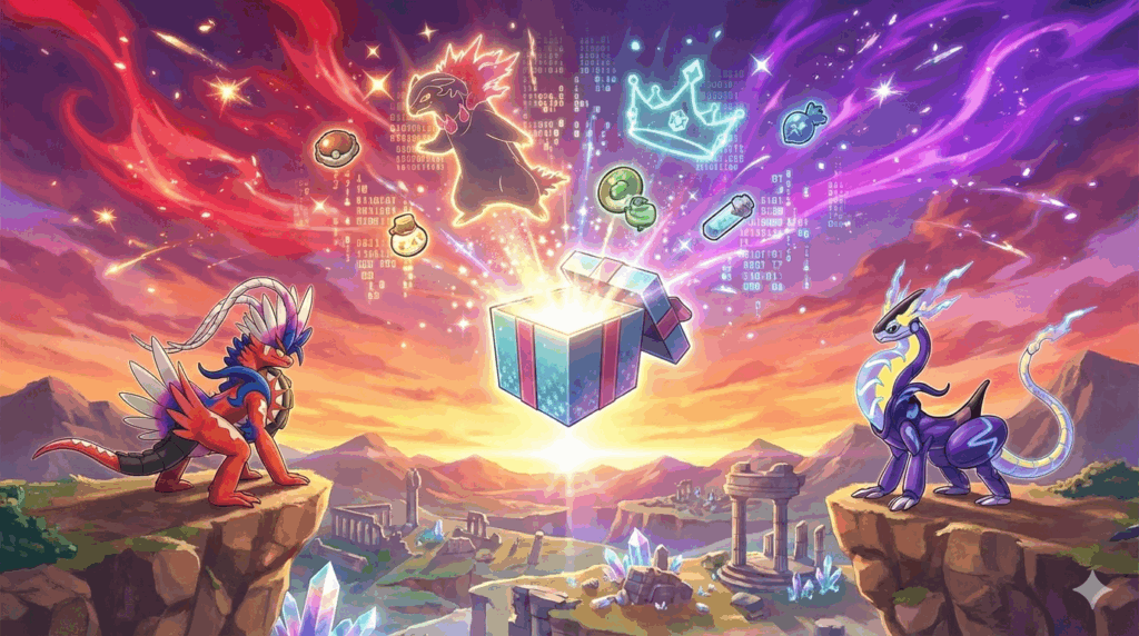 Pokemon Scarlet and Violet Mystery Gift code redemption screen