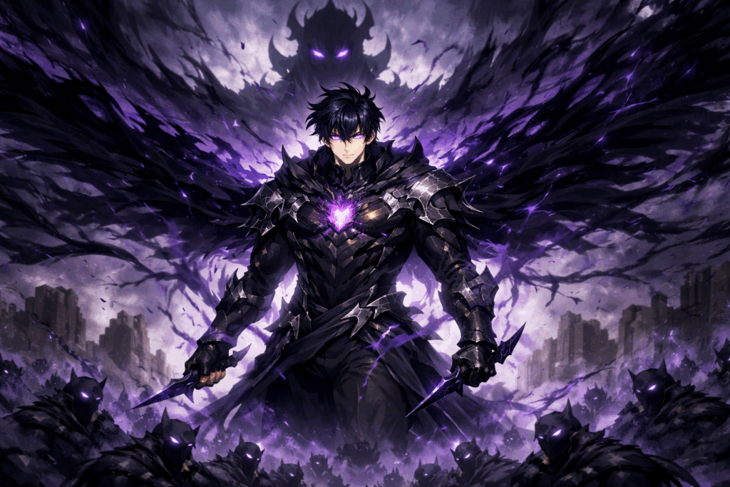 Sung Jinwoo Monarca de las Sombras Solo Leveling anime