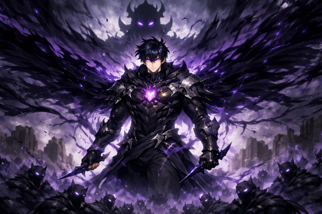 Sung Jinwoo Monarca de las Sombras Solo Leveling anime