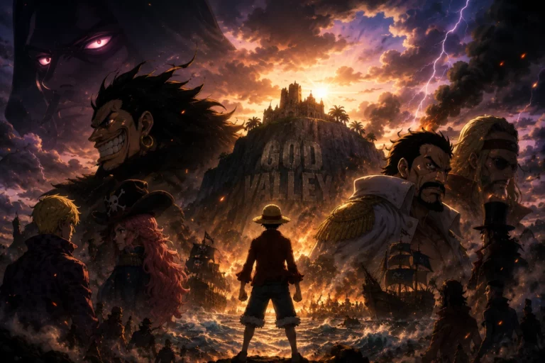 Imagen de One Piece God Valley anunciando la nueva película de 2027 centrada en el histórico incidente
