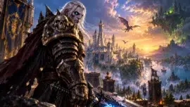 Captura de World of Warcraft Forever mostrando un personaje no muerto ante el nuevo Azeroth de Blizzard