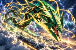 La caja Mega Rayquaza ex tendrá una carta que no sale en sobres
