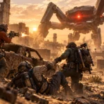 Imagen del modo PvE de Arc Raiders con jugadores cooperando contra las máquinas ARC sin enfrentamientos entre ellos
